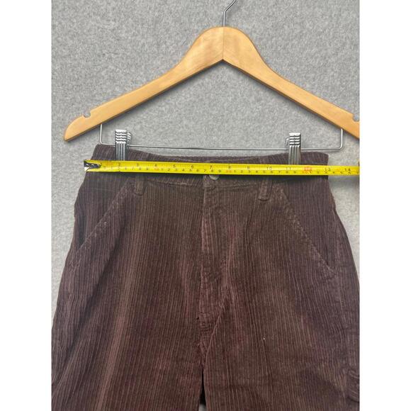 Y2k 90s Pacsun Corduroy Boyfriend Carpenter Pants Womens 26 Wide Leg High Waist - Picture 10 of 13